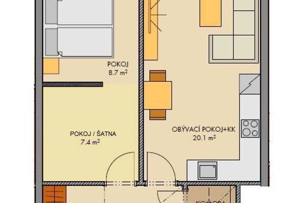 The 2+kk flat for sale, 58 m² (2 of 12)