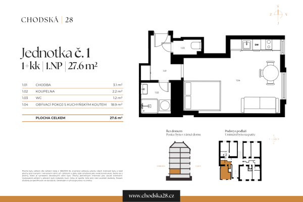 Prodej bytu 1+kk, 28 m² (3 z 20)