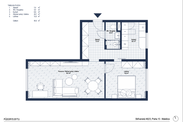 Квартира 2+1 на продаж, 57 м² (3 з 20)